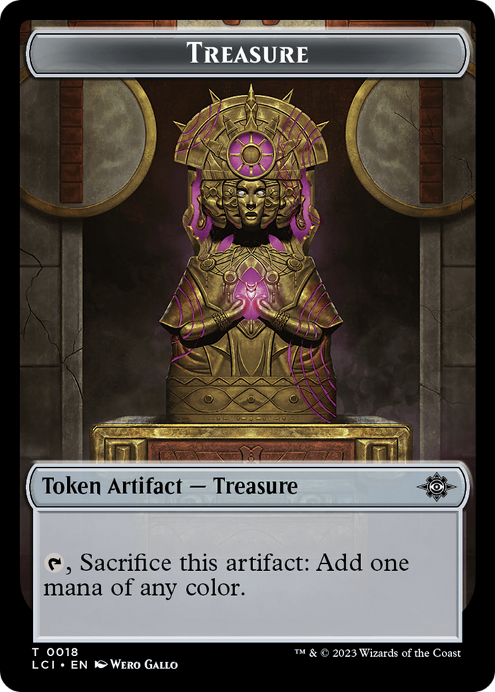 Treasure (0018) // Gnome Soldier Double-Sided Token [The Lost Caverns of Ixalan Tokens] Magic: The Gathering