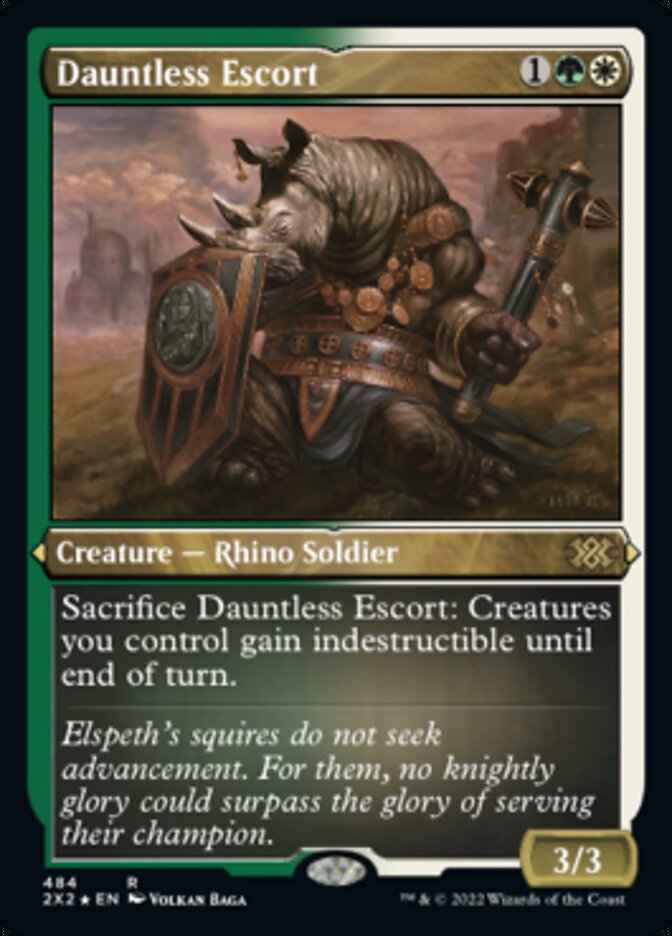 Dauntless Escort (Foil Etched) [Double Masters 2022] Magic: The Gathering