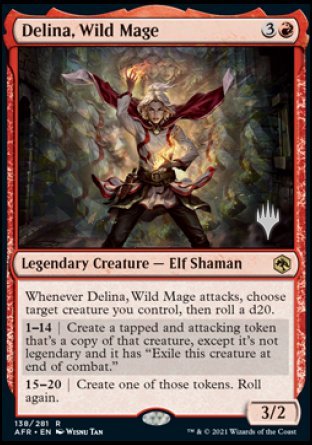 Delina, Wild Mage (Promo Pack) [Dungeons & Dragons: Adventures in the Forgotten Realms Promos] Magic: The Gathering