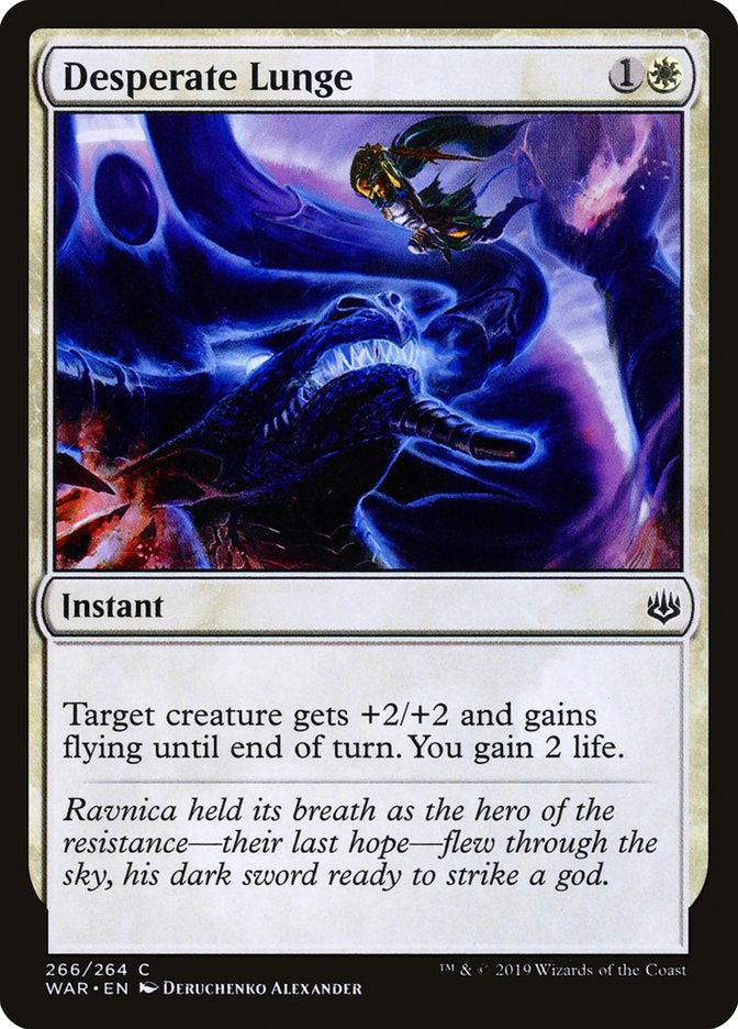 Desperate Lunge [War of the Spark] Magic: The Gathering