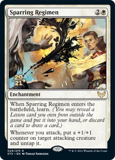 Sparring Regimen [Strixhaven: School of Mages Prerelease Promos] Magic: The Gathering