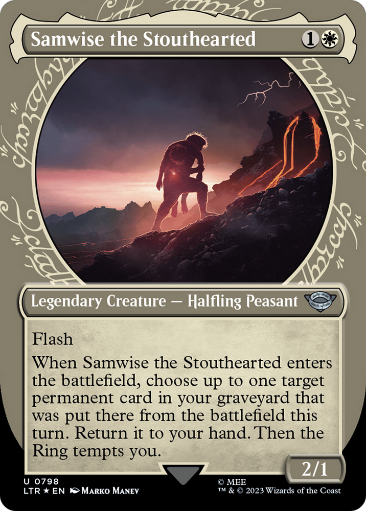 Samwise the Stouthearted (Showcase) (Surge Foil) [The Lord of the Rings: Tales of Middle-Earth] Magic: The Gathering