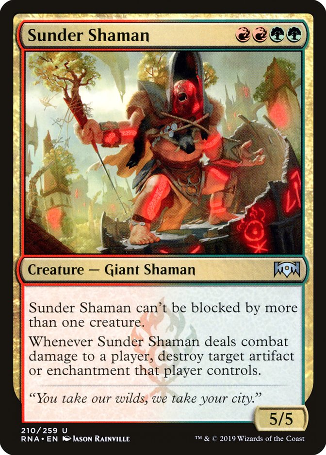 Sunder Shaman [Ravnica Allegiance] Magic: The Gathering