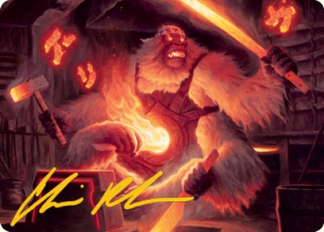 Kami of Industry Art Card (Gold-Stamped Signature) [Kamigawa: Neon Dynasty Art Series] Magic: The Gathering