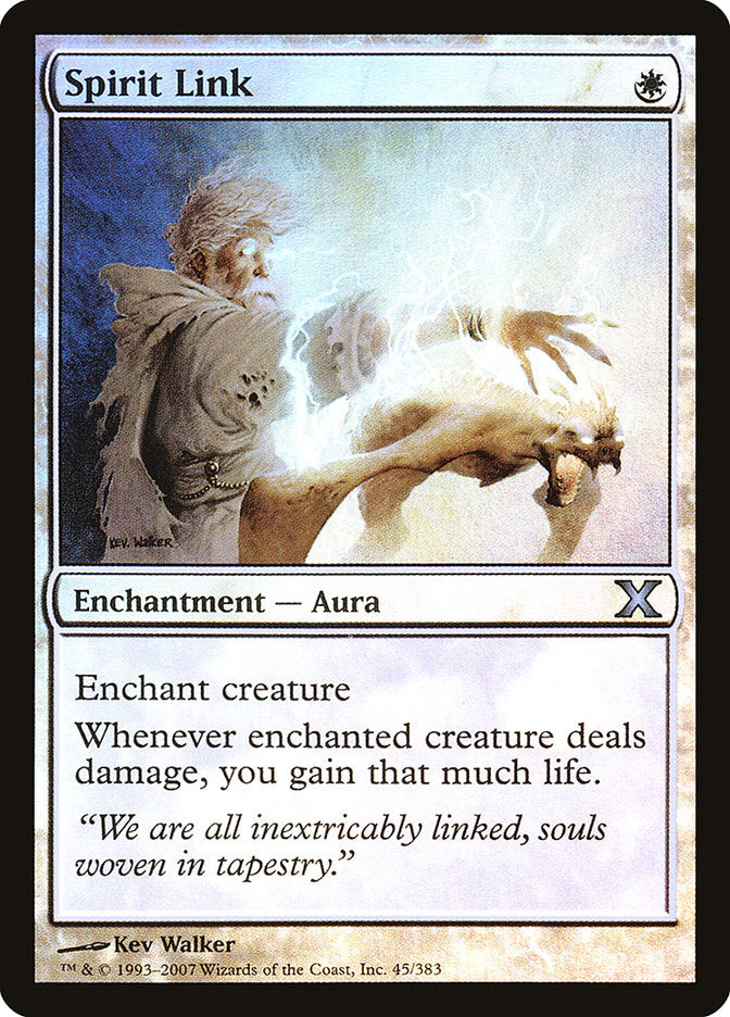 Spirit Link (Premium Foil) [Tenth Edition] Magic: The Gathering