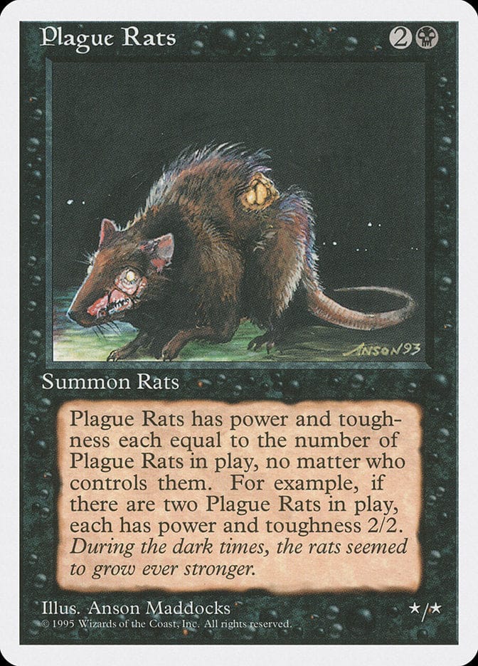 Plague Rats [Fourth Edition] Magic: The Gathering