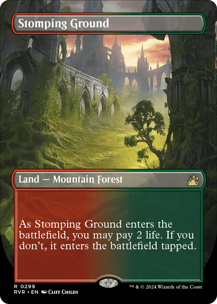 Stomping Ground (Borderless) [Ravnica Remastered] Magic: The Gathering