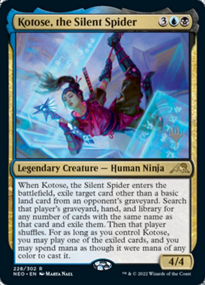 Kotose, the Silent Spider (Promo Pack) [Kamigawa: Neon Dynasty Promos] Magic: The Gathering