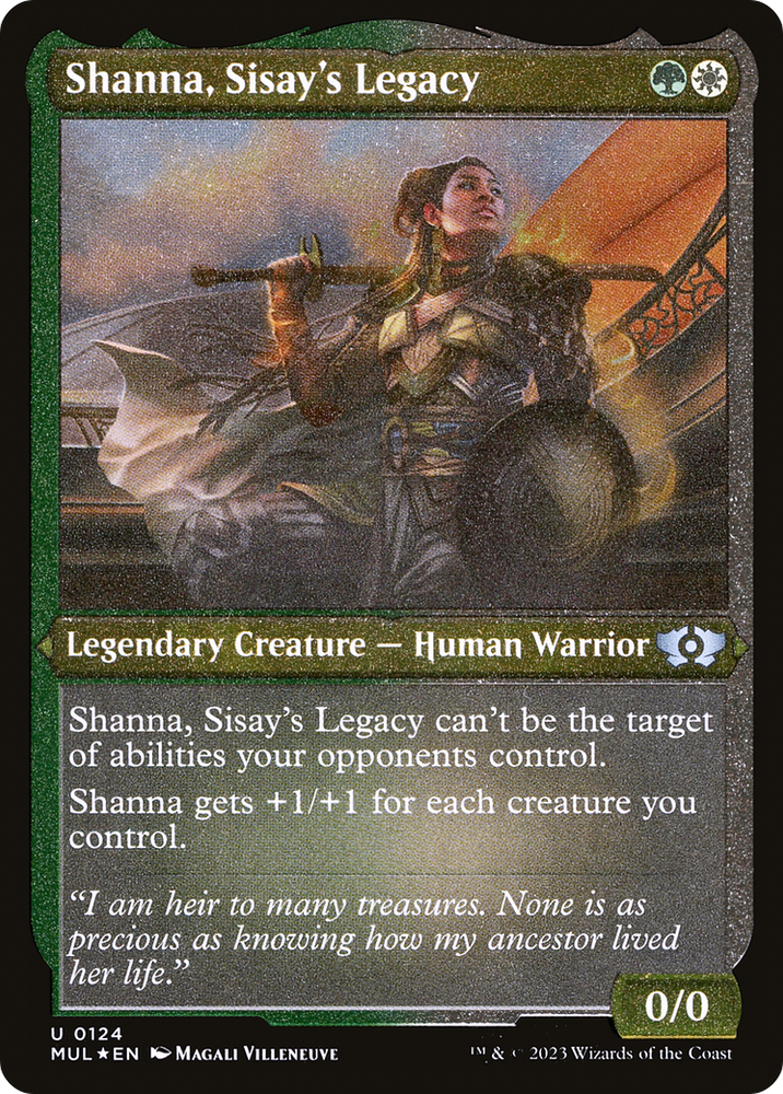Shanna, Sisay's Legacy (Foil Etched) [Multiverse Legends] Magic: The Gathering