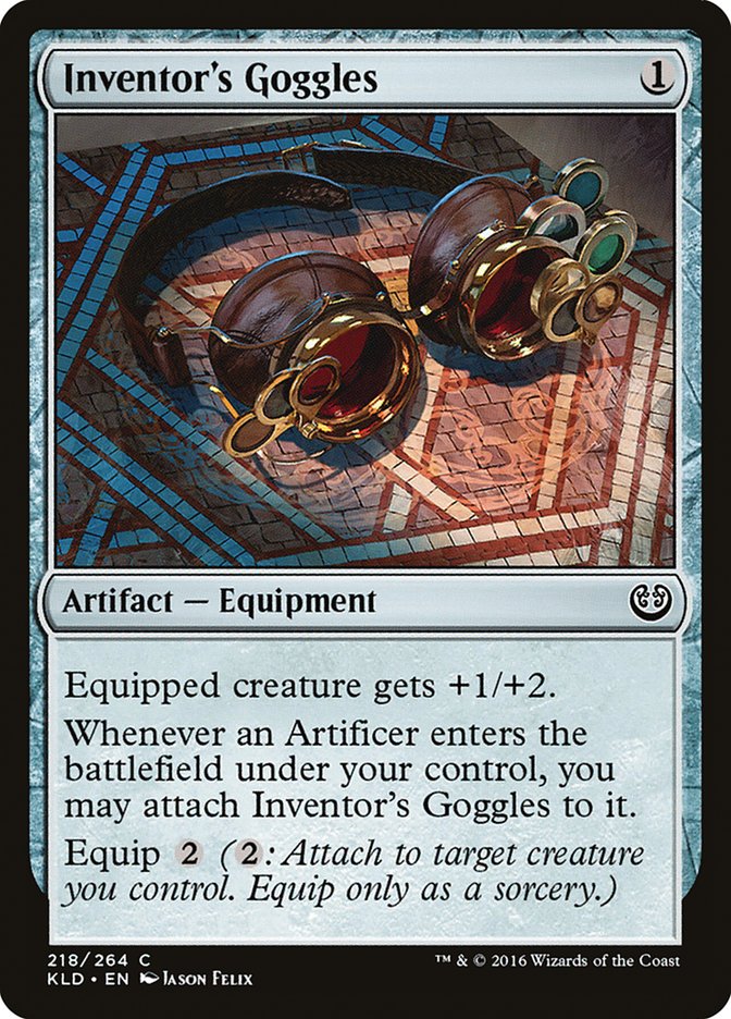 Inventor's Goggles [Kaladesh] Magic: The Gathering