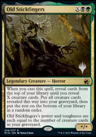 Old Stickfingers (Promo Pack) [Innistrad: Midnight Hunt Promos] Magic: The Gathering