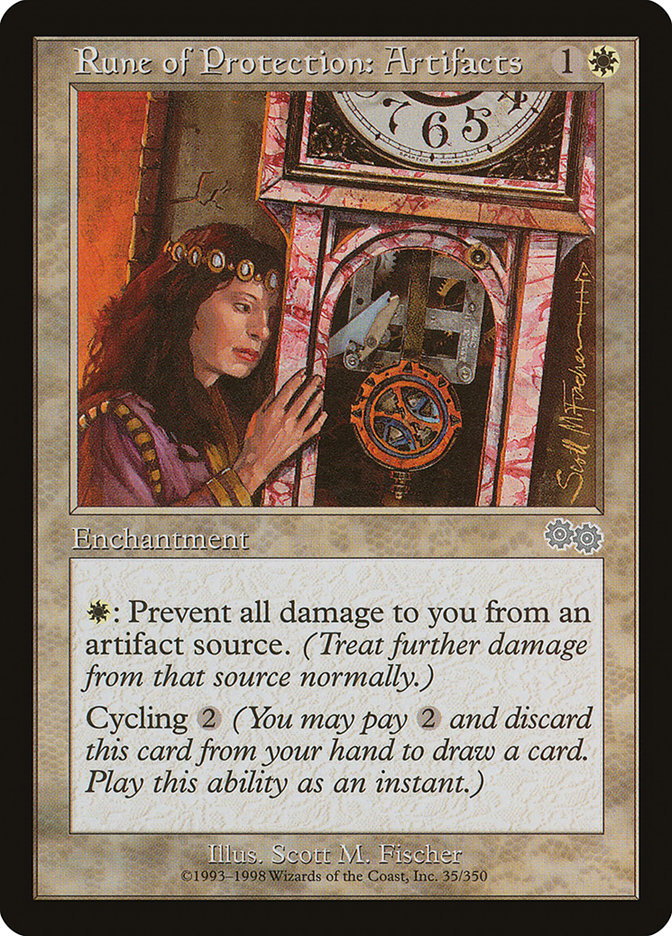 Rune of Protection: Artifacts [Urza's Saga] Magic: The Gathering