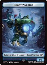 Hero (0006) // Robot Warrior (0012) Double-Sided Token [FINAL FANTASY Tokens] Magic: The Gathering