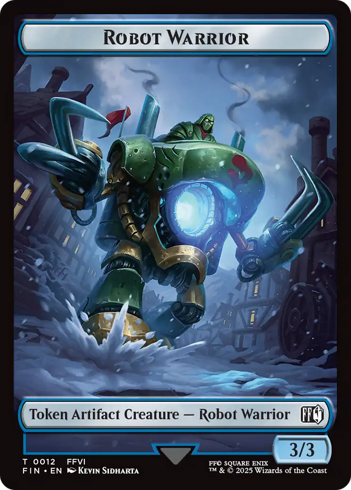 Hero (0008) // Robot Warrior (0012) Double-Sided Token [FINAL FANTASY Tokens] Magic: The Gathering