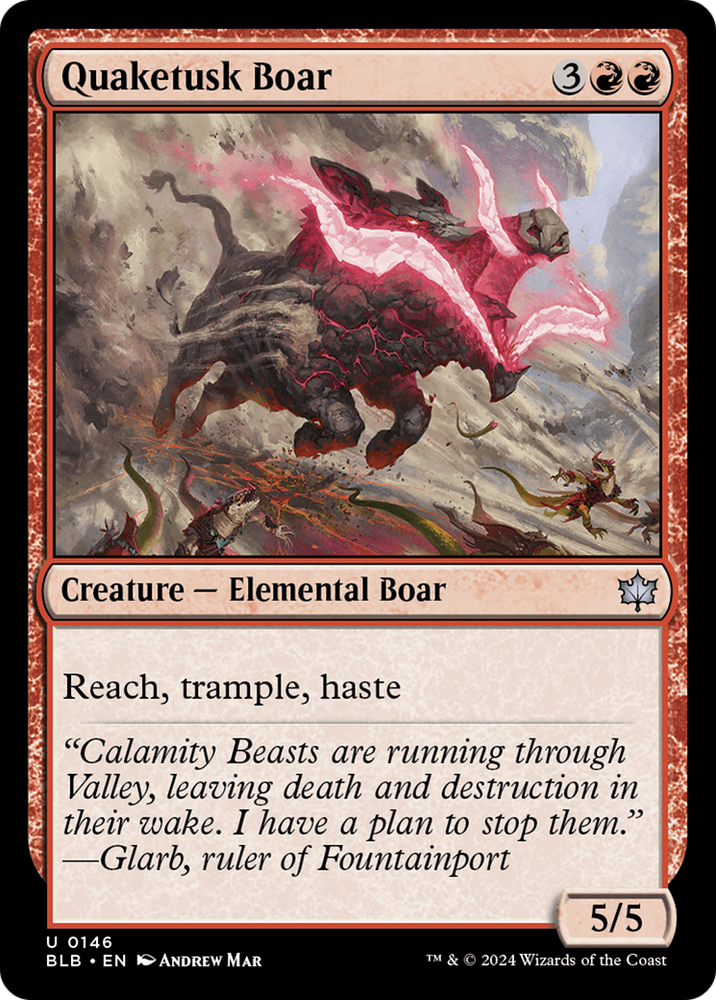 Quaketusk Boar [Bloomburrow] Magic: The Gathering