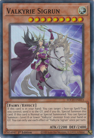 Valkyrie Sigrun [TOCH-EN023] Super Rare - Yugioh Cards For Your TCG Needs!