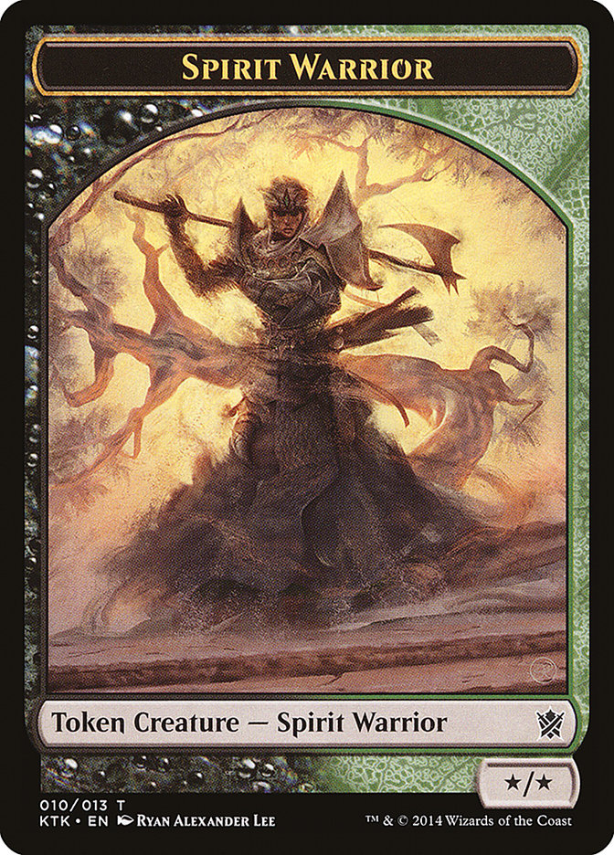 Spirit Warrior Token [Khans of Tarkir Tokens] Magic: The Gathering