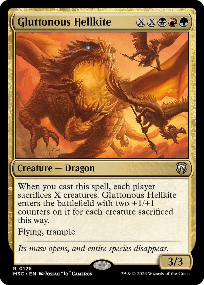 Gluttonous Hellkite [Modern Horizons 3 Commander] Magic: The Gathering