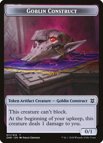 Angel Warrior // Goblin Construct Double-Sided Token [Zendikar Rising Tokens] Magic: The Gathering