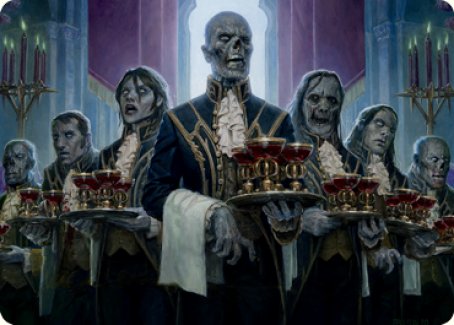 Dying to Serve Art Card [Innistrad: Crimson Vow Art Series] Magic: The Gathering