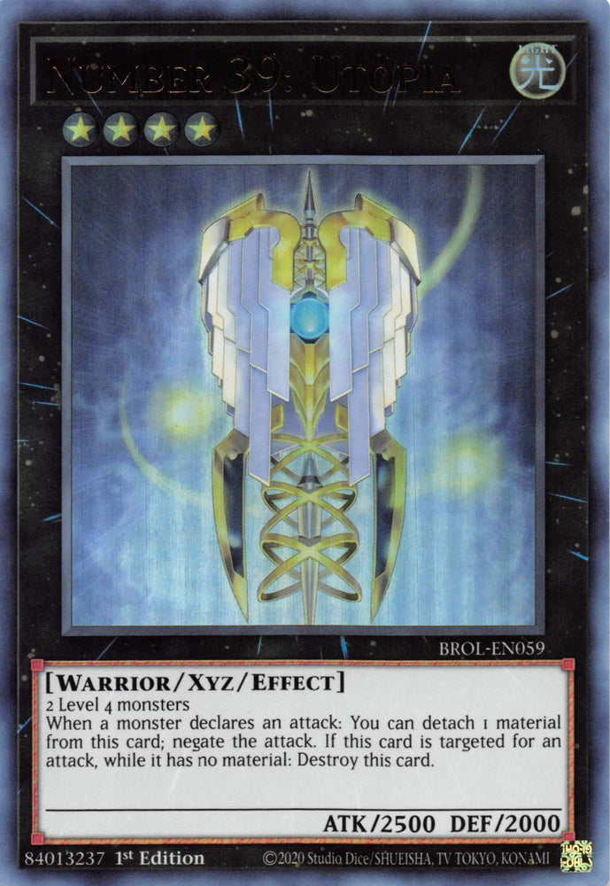 Number 39: Utopia [BROL-EN059] Ultra Rare - Yugioh Cards For Your TCG Needs!