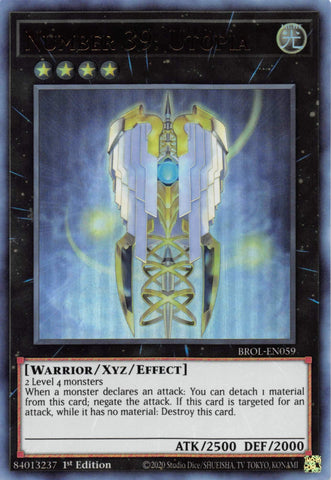 Number 39: Utopia [BROL-EN059] Ultra Rare - Yugioh Cards For Your TCG Needs!