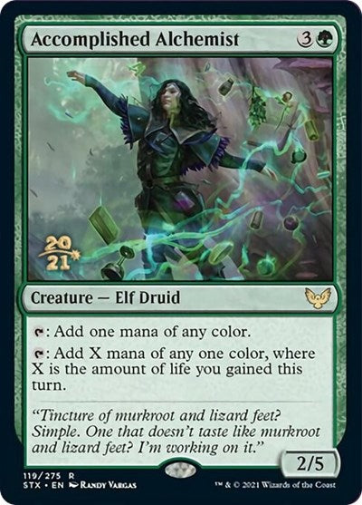 Accomplished Alchemist [Strixhaven: School of Mages Prerelease Promos] Magic: The Gathering