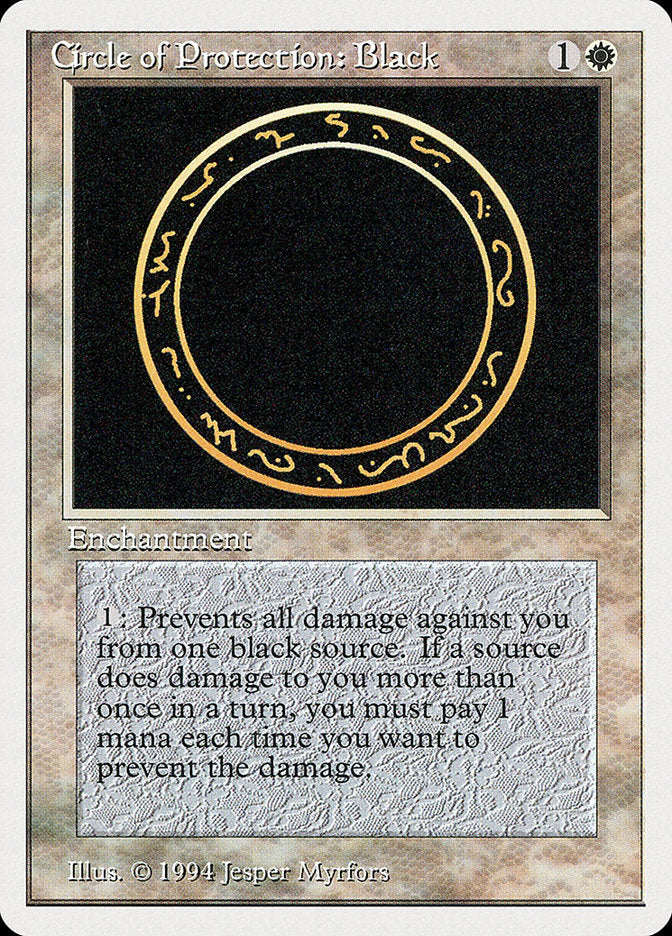 Circle of Protection: Black [Summer Magic / Edgar] Magic: The Gathering