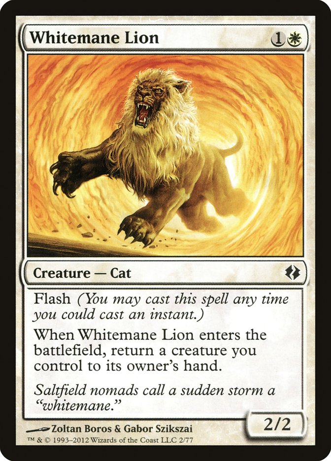 Whitemane Lion [Duel Decks: Venser vs. Koth] Magic: The Gathering