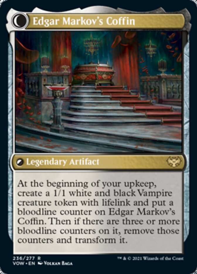 Edgar, Charmed Groom // Edgar Markov's Coffin [Innistrad: Crimson Vow] Magic: The Gathering