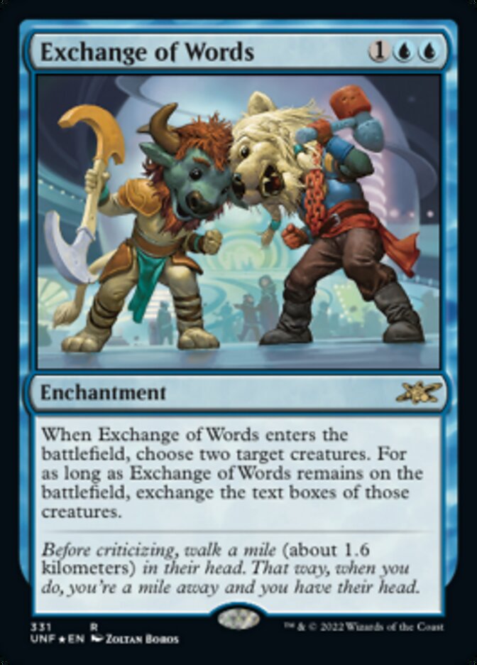 Exchange of Words (Galaxy Foil) [Unfinity] Magic: The Gathering