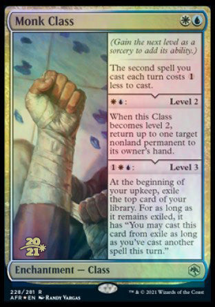 Monk Class [Dungeons & Dragons: Adventures in the Forgotten Realms Prerelease Promos] Magic: The Gathering