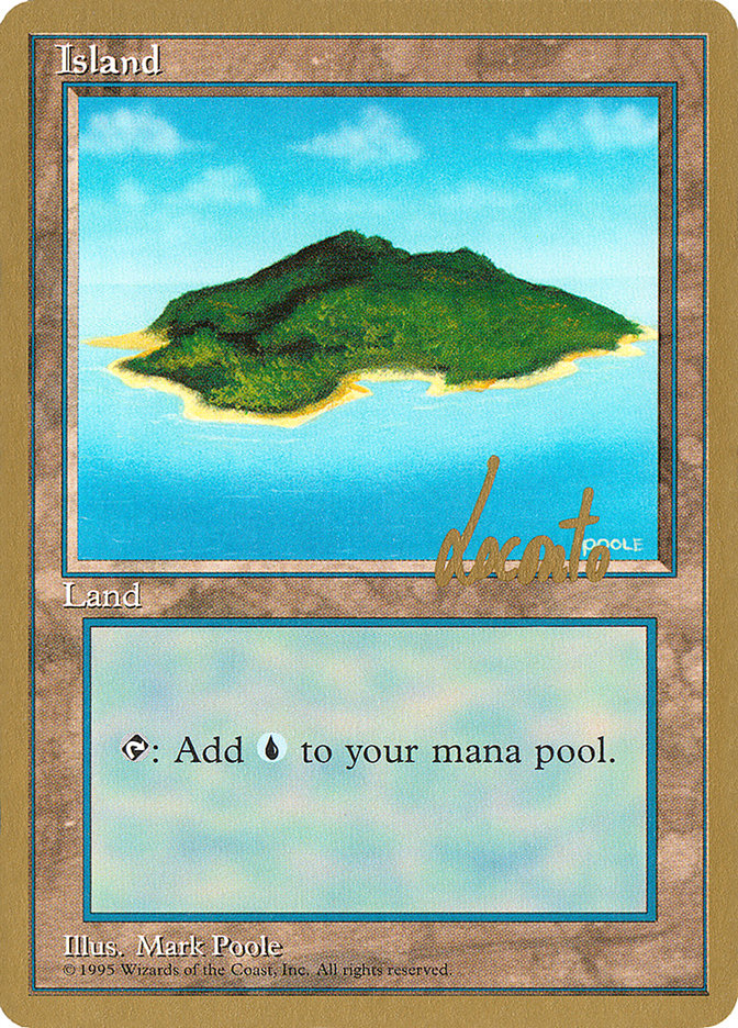Island (ml367) (Michael Loconto) [Pro Tour Collector Set] Magic: The Gathering