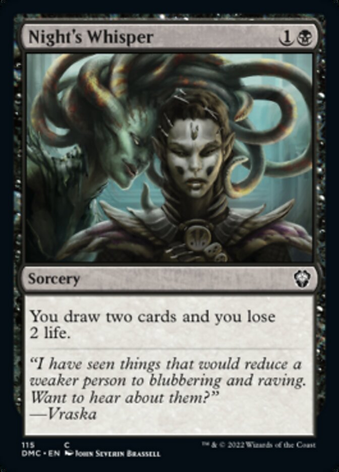 Night's Whisper [Dominaria United Commander] Magic: The Gathering