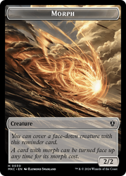Snake // Morph Double-Sided Token [Murders at Karlov Manor Commander Tokens] Magic: The Gathering