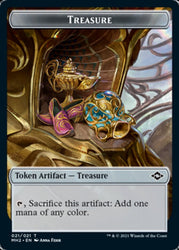 Golem // Treasure (21) Double-Sided Token [Modern Horizons 2 Tokens] Magic: The Gathering