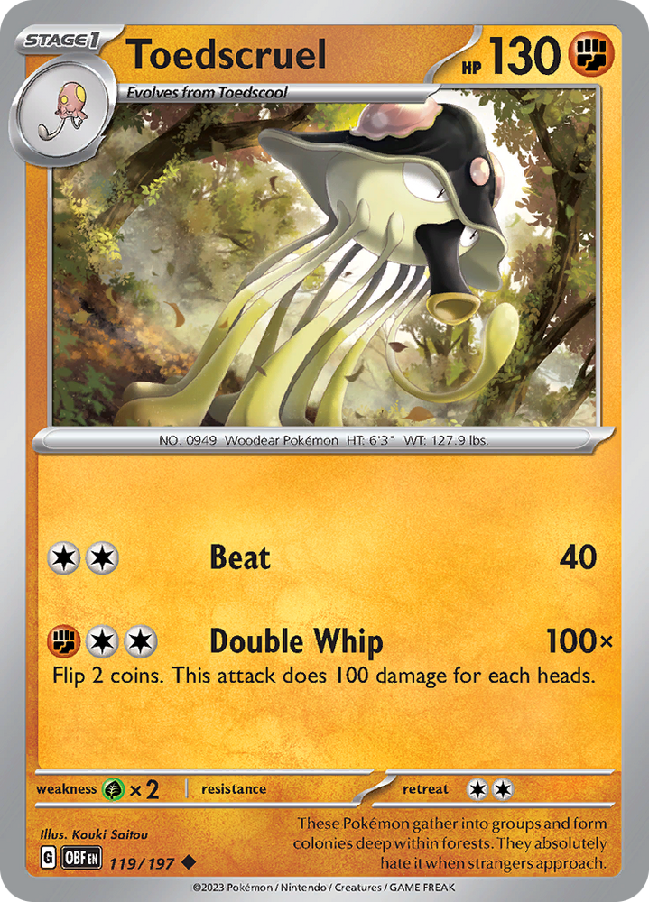 Toedscruel (119/197) [Scarlet & Violet: Obsidian Flames] Pokémon