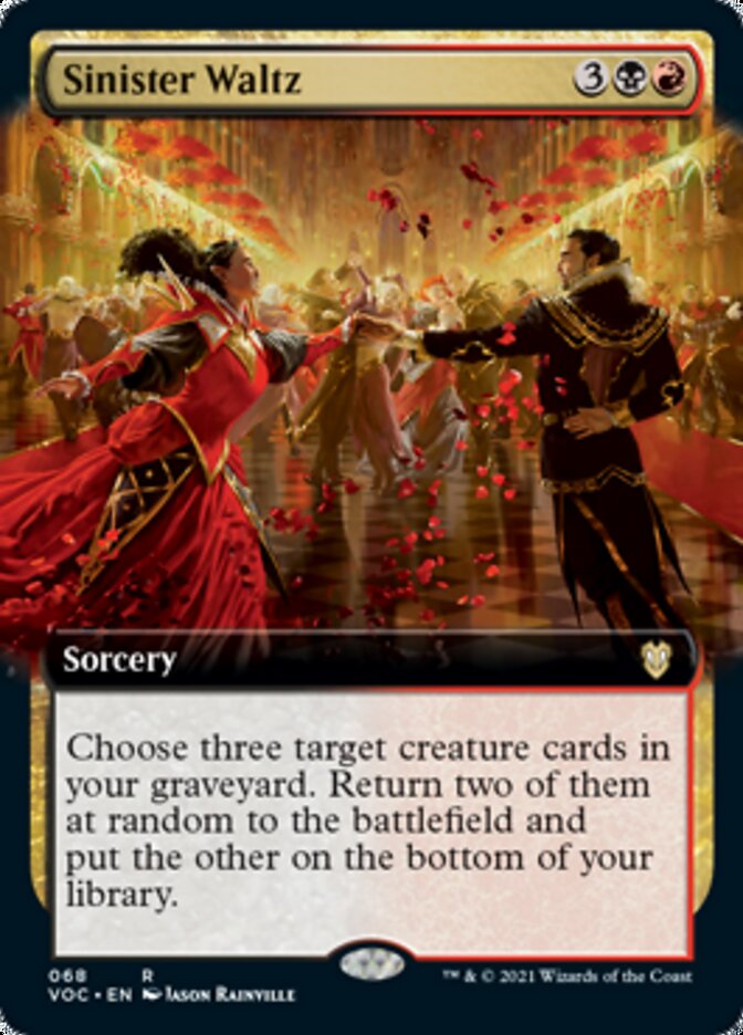 Sinister Waltz (Extended Art) [Innistrad: Crimson Vow Commander] Magic: The Gathering