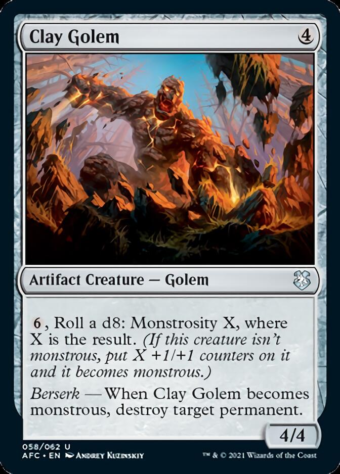 Clay Golem [Dungeons & Dragons: Adventures in the Forgotten Realms Commander] Magic: The Gathering