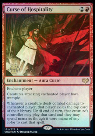 Curse of Hospitality [Innistrad: Crimson Vow Prerelease Promos] Magic: The Gathering