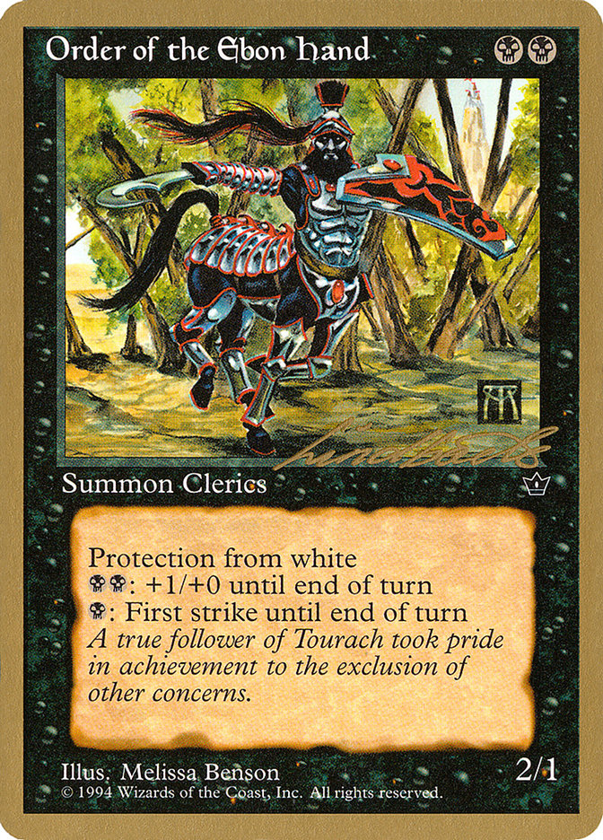Order of the Ebon Hand (Benson) (Leon Lindback) [Pro Tour Collector Set] Magic: The Gathering