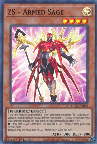 ZS - Armed Sage [MP22-EN058] Super Rare - Yugioh Cards For Your TCG Needs!