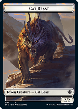 Elf Warrior // Cat Beast Double-Sided Token [Starter Commander Decks] Magic: The Gathering