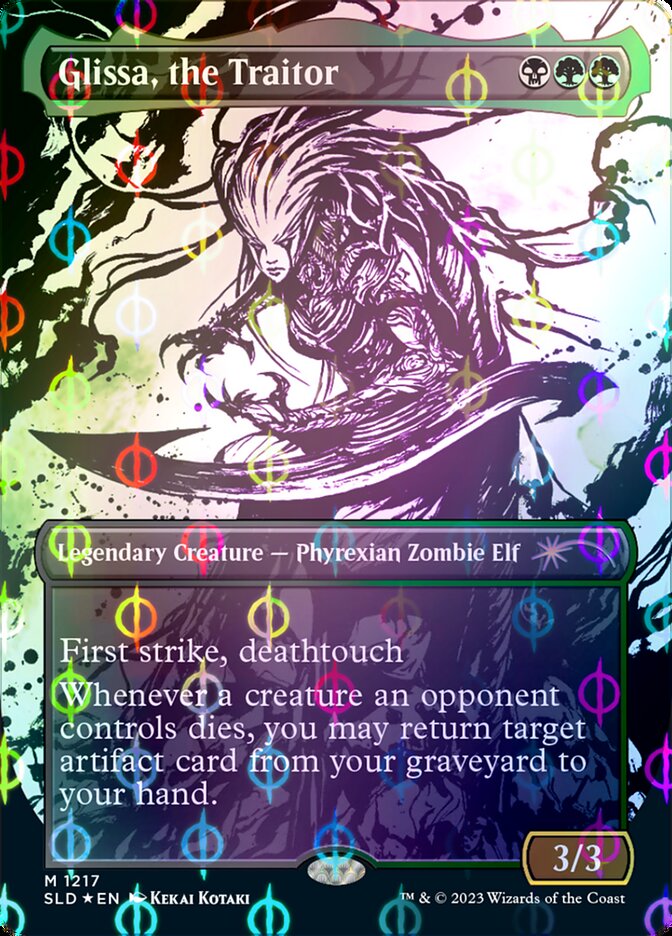 Glissa, the Traitor (Borderless Ichor Step-and-Compleat Foil) [Secret Lair Drop Series] Magic: The Gathering