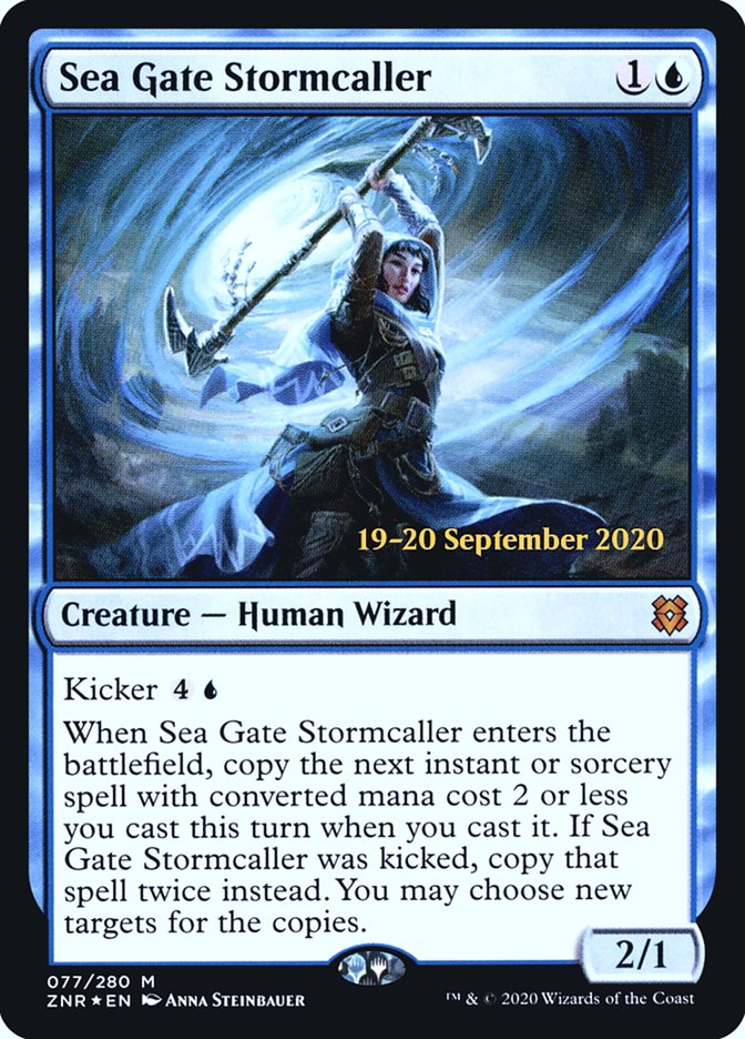Sea Gate Stormcaller [Zendikar Rising Prerelease Promos] Magic: The Gathering