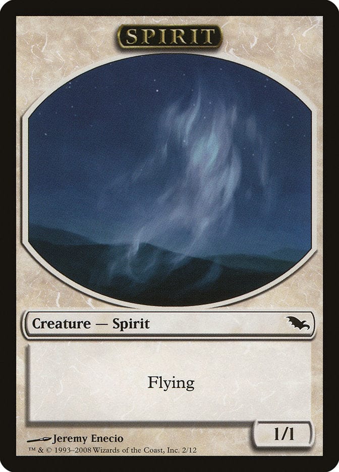 Spirit Token [Shadowmoor Tokens] Magic: The Gathering