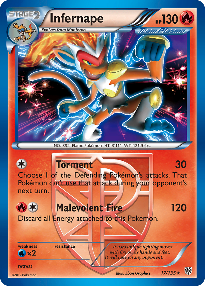 Infernape (17/135) [Black & White: Plasma Storm] Pokémon