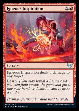 Igneous Inspiration [Strixhaven: School of Mages] Magic: The Gathering