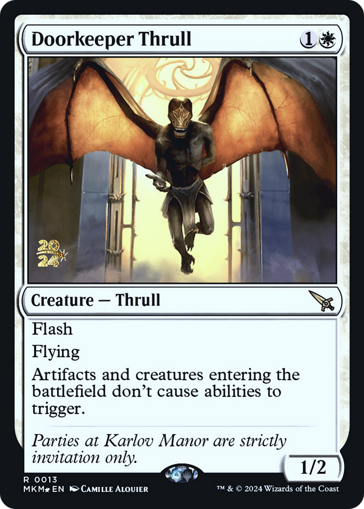 Doorkeeper Thrull [Murders at Karlov Manor Prerelease Promos] Magic: The Gathering
