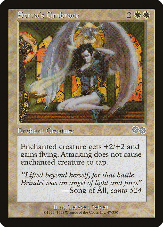 Serra's Embrace [Urza's Saga] Magic: The Gathering